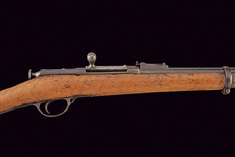 Fucile Berdan II a retrocarica, tecnica Russia imperiale, lunghezza 135 cm