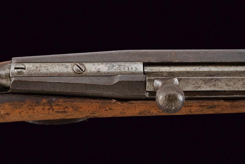 Fucile Berdan II a retrocarica, tecnica Russia imperiale, lunghezza 135 cm