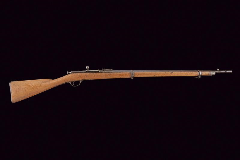 Fucile Berdan II a retrocarica, tecnica Russia imperiale, lunghezza 135 cm