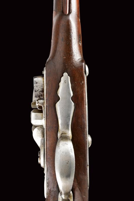 Pistola militare a pietra focaia, lunghezza 38,5 cm