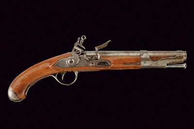 Pistola a pietra focaia da cavalleria mod. 1763, Francia, lunghezza 40 cm, cal. 17.5 mm