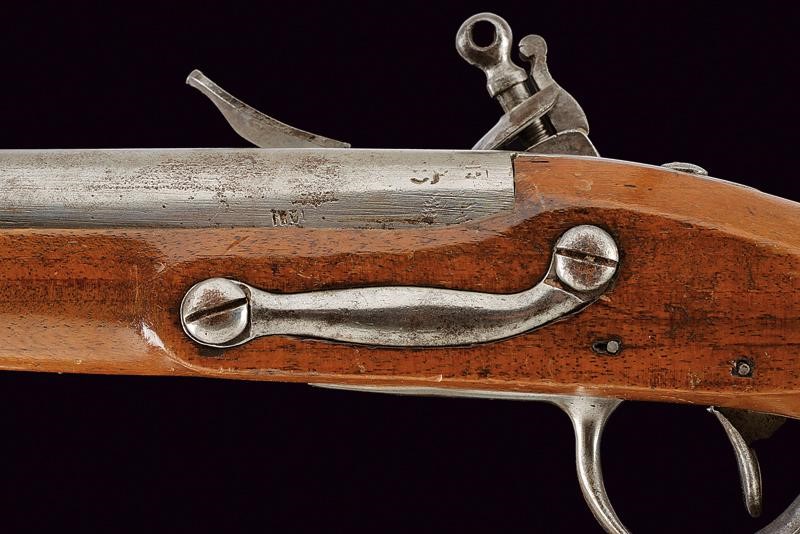 Pistola a pietra focaia da cavalleria mod. 1763, Francia, lunghezza 40 cm, cal. 17.5 mm