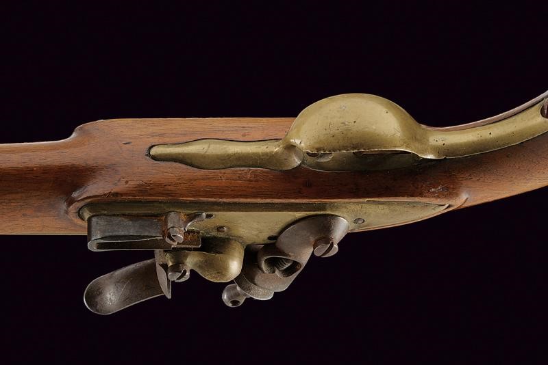 Pistola a pietra focaia da marina, Francia, lunghezza 38 cm