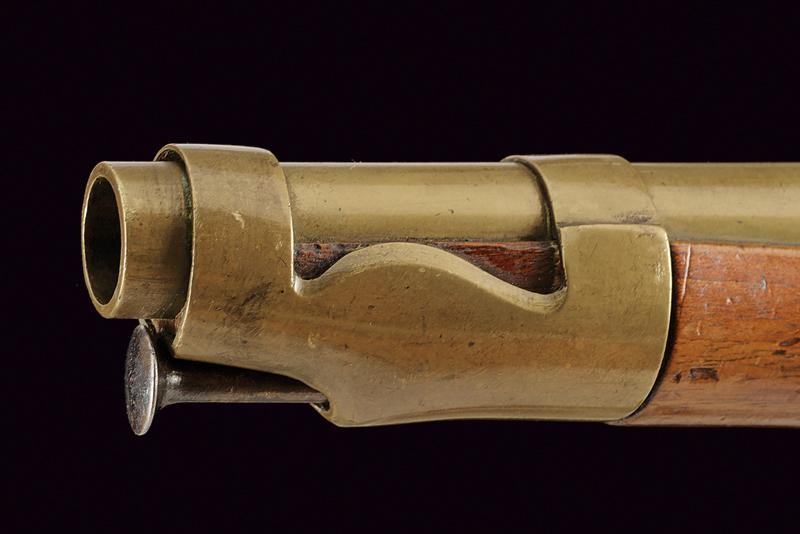 Pistola a pietra focaia da marina, Francia, lunghezza 38 cm