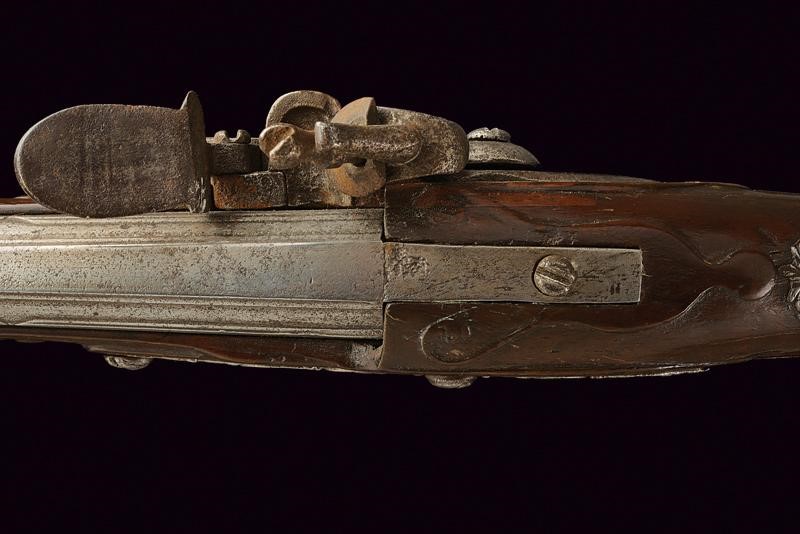 Pistola militare a pietra focaia, firmata Thomas, Magazin Royal, Francia