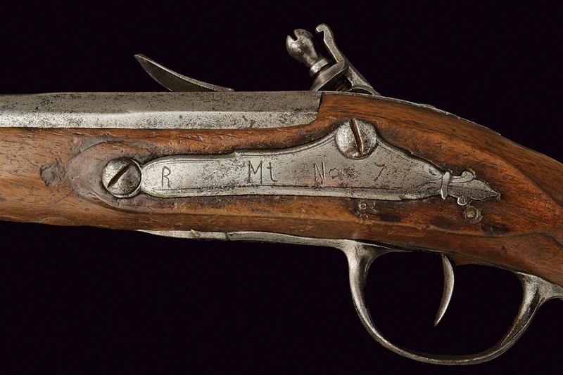 Pentel Frères, Rara pistola Mod. 1743 per Garde du Corps du Roi, cal. 18 mm