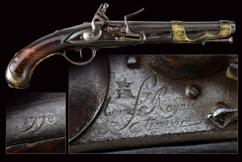 A rare 1778 model dragoon's flintlock pistol last quarter of the