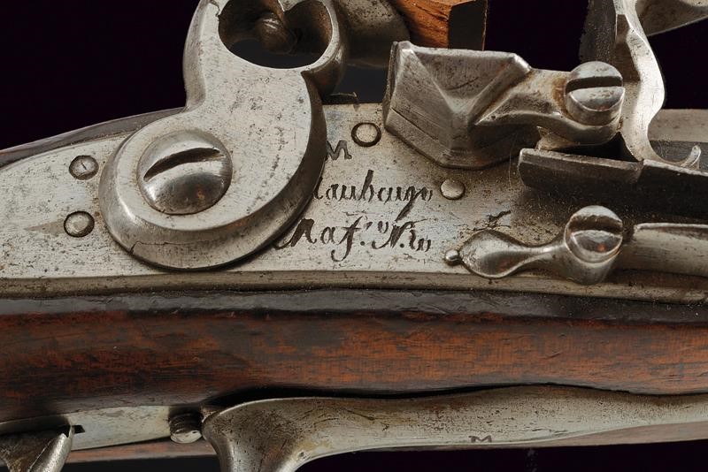 Pistola a pietra focaia da gendarmeria, Modello 1770, Maubeuge
