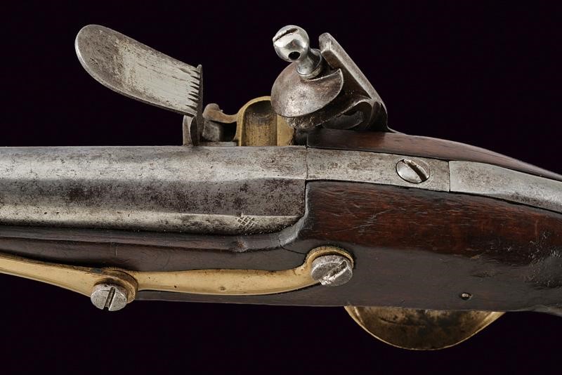 Pistola a pietra focaia, Mod. AN XIII, Regno delle Due Sicilie, lunghezza 35 cm
