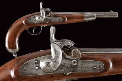 Pistola da cavalleria a luminello, modello 1862, Austria