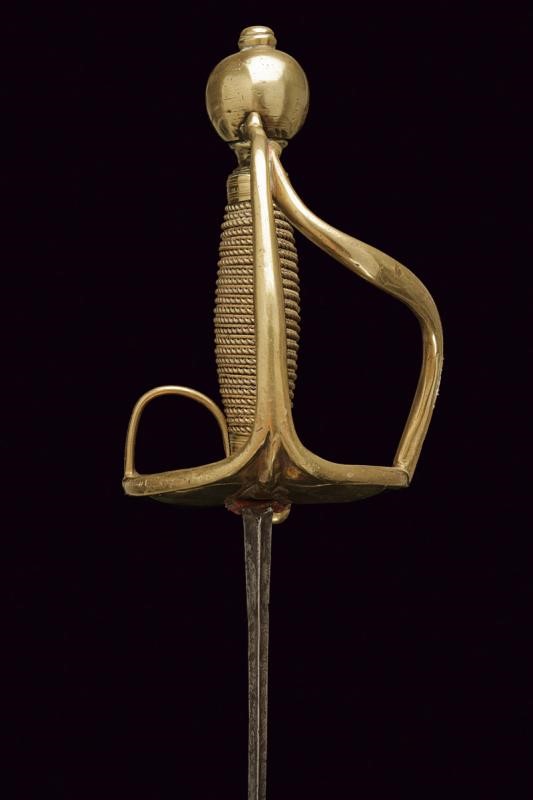 Spada della 'Garde du Corps du Roi', lama a due fili con incisioni e fornimento in ottone