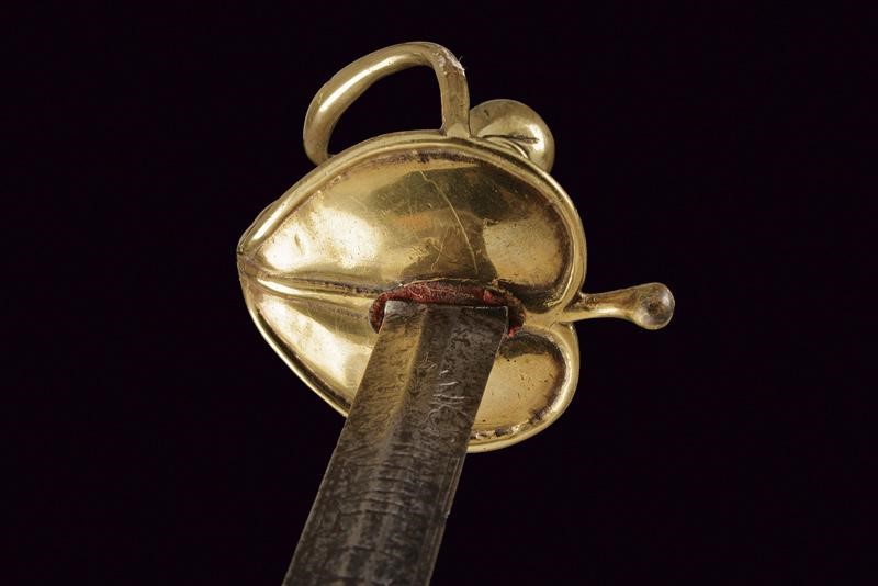 Spada della 'Garde du Corps du Roi', lama a due fili con incisioni e fornimento in ottone