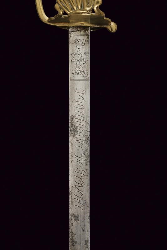 Spada da ufficiale 'Marechaussee de Provence', modello 1783, Parigi