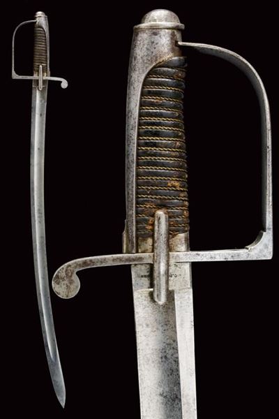 Sciabola da ufficiale di artiglieria a cavallo, modello 1833, Regno di Sardegna