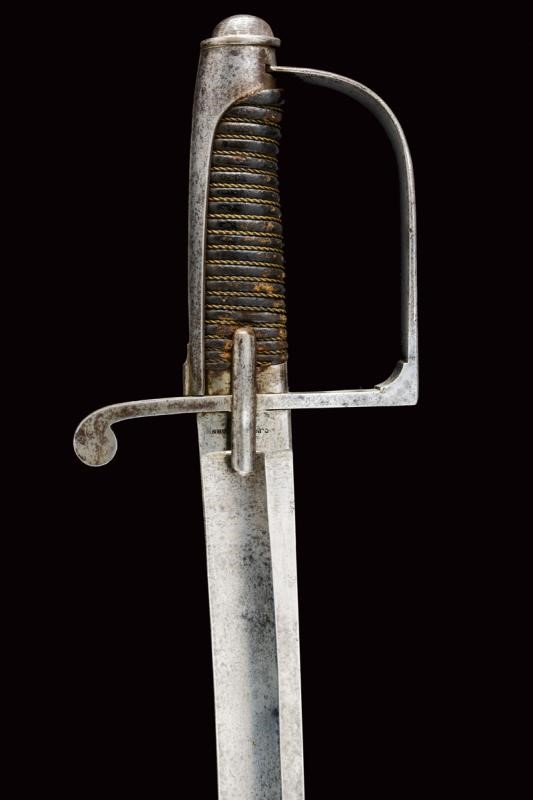 Sciabola da ufficiale di artiglieria a cavallo, modello 1833, Regno di Sardegna