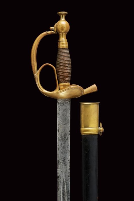 Spada 'Albertina' mod. 1833, lama incisa con motto e simboli Sabaudi