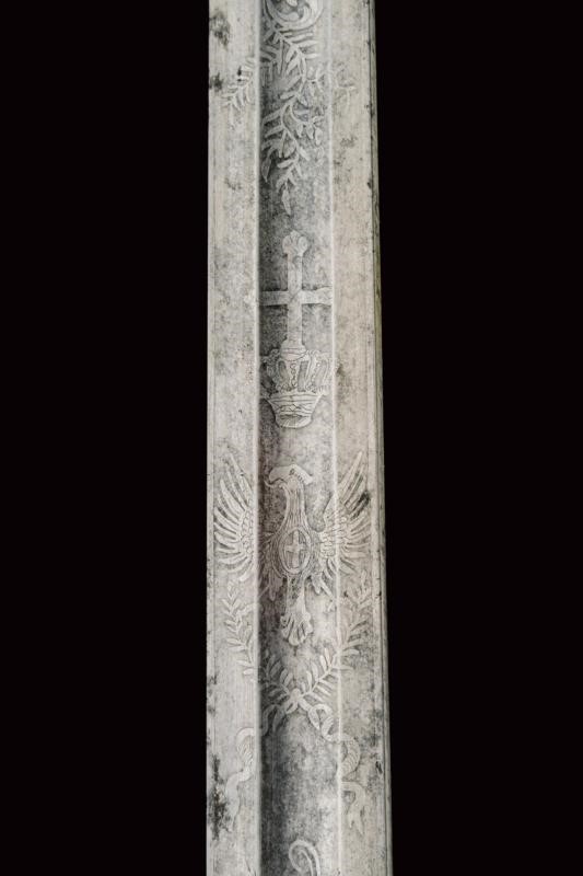 Spada 'Albertina' mod. 1833, lama incisa con motto e simboli Sabaudi