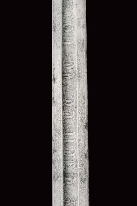 Spada 'Albertina' mod. 1833, lama incisa con motto e simboli Sabaudi