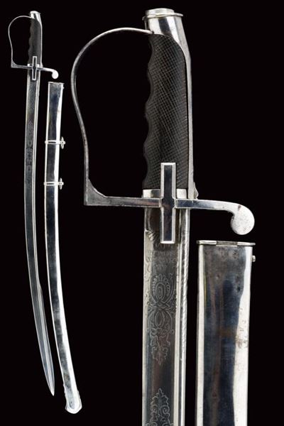 Sciabola da ufficiale del Regno di Sardegna, modello 1855, con lama in damasco