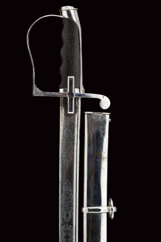 Sciabola da ufficiale del Regno di Sardegna, modello 1855, con lama in damasco