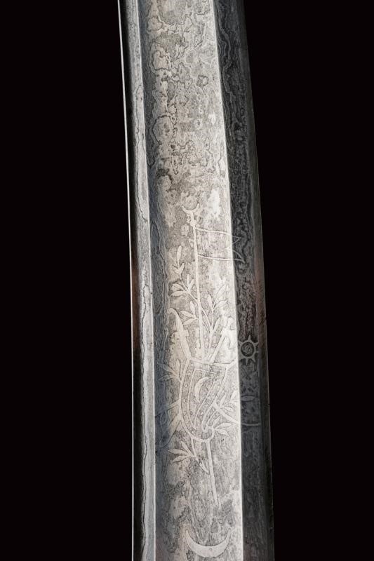 Sciabola da ufficiale, modello 1855, in damasco con fodero in ferro