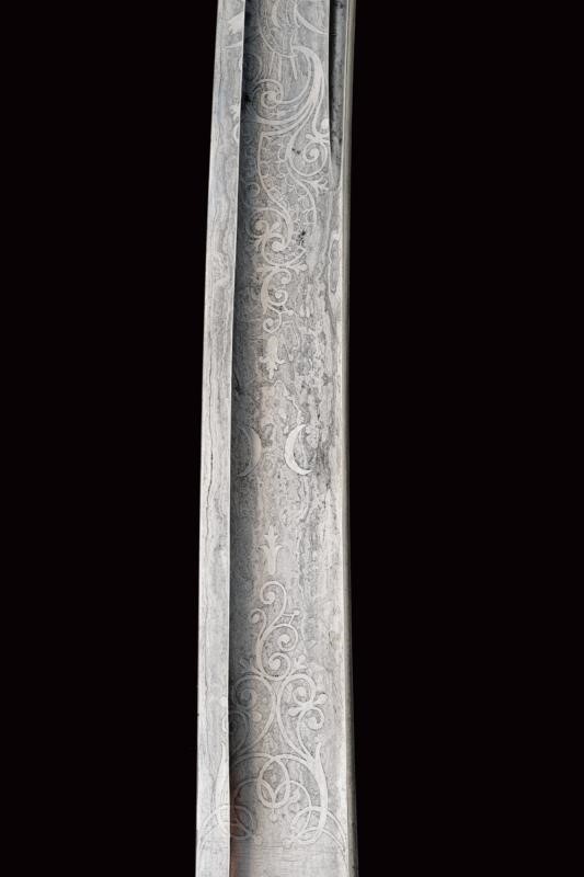 Sciabola da ufficiale, modello 1855, in damasco con fodero in ferro