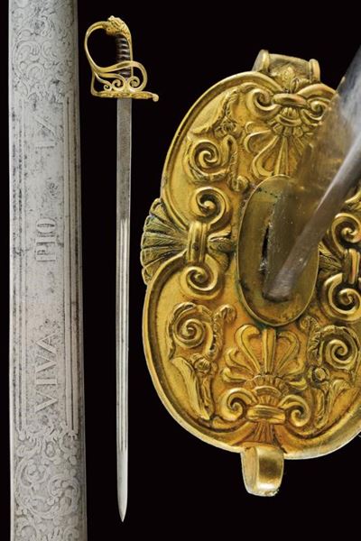 Spada da generale della Guardia Civica Pontificia, Stato Pontificio