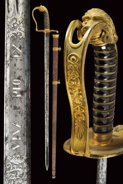 Spada da ufficiale subalterno, Guardia Civica Mod. 1847, Stato Pontificio
