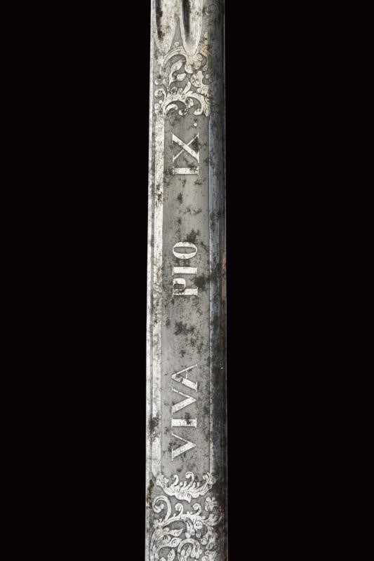 Spada da ufficiale subalterno, Guardia Civica Mod. 1847, Stato Pontificio