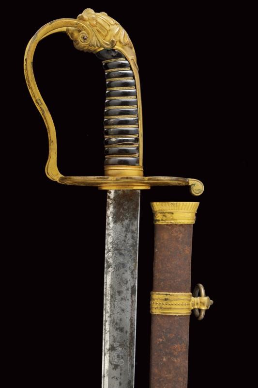 Spada da ufficiale subalterno, Guardia Civica Mod. 1847, Stato Pontificio