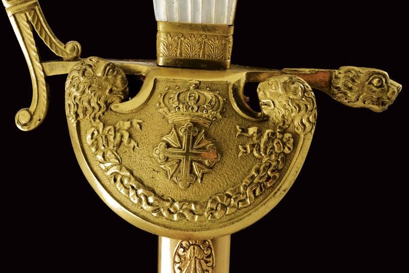 Spadino da cerimonia per Gran Cordone dell'Ordine dei Santi Maurizio e Lazzaro, Italia