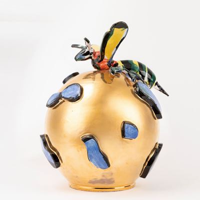 Senza titolo, ceramica smaltata, cm 40 x 35 x 35