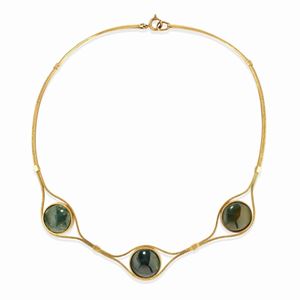 A 18k yellow gold and jasper necklace, Pao Ying Wang
