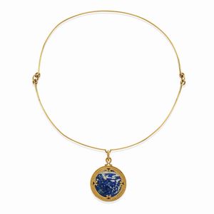 A 18k yellow gold and stone necklace, Pao Ying Wang