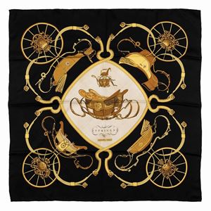 Spring silk twill scarf