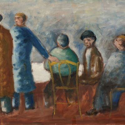 Interno di osteria, olio su tela