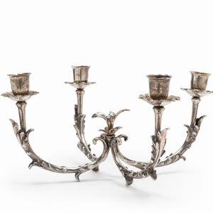 A silver candelbra, Italy 20th Century