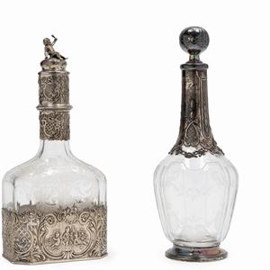 Two silver bottles, 20th Century