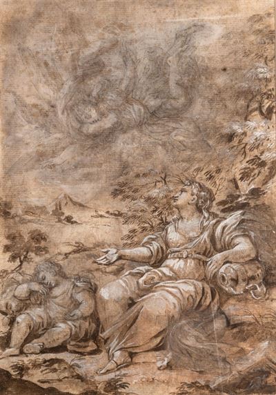Agar e L'angelo (recto); Apollo e Dafne (verso)