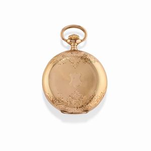 A 14k yellow gold pocket watch, defects (not working)