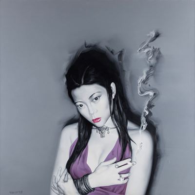Senza titolo (olio su tela, cm 149,8 x 149,8, 2006)
