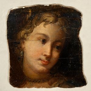 Woman's face with a pearl earring (fragment)