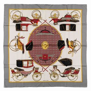 Les Voitures à Transformations silk twill scarf