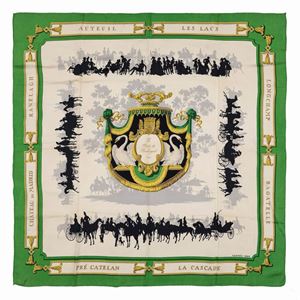 Le Bois de Boulogne silk twill scarf 