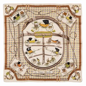 Les Voitures Nouvelles silk twill scarf