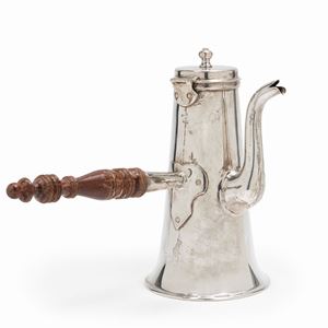 A silver chocolate pot, Italy 20th Century
