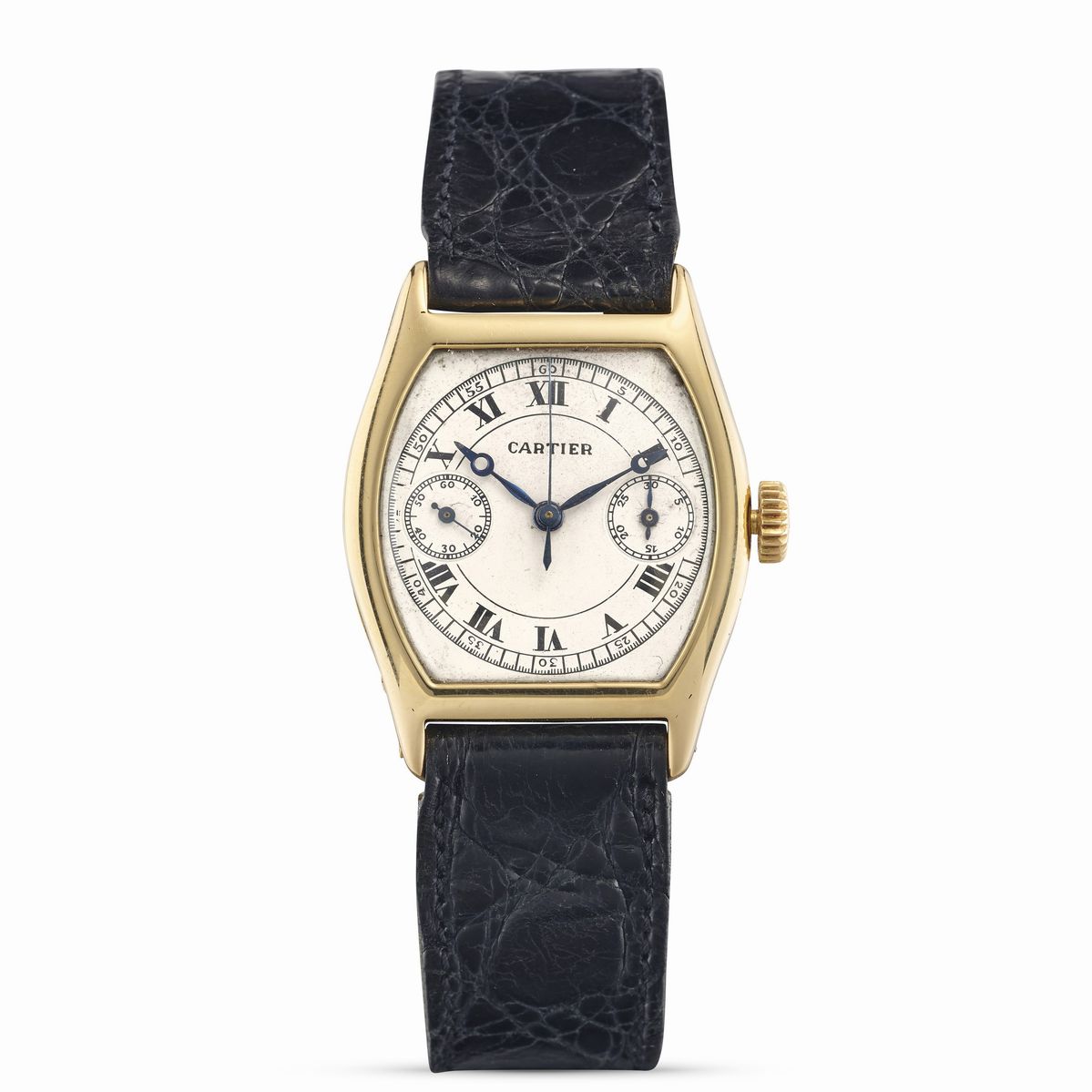 Cartier - Cronografo Monopulsante Tortue À Pattes, Anni 20