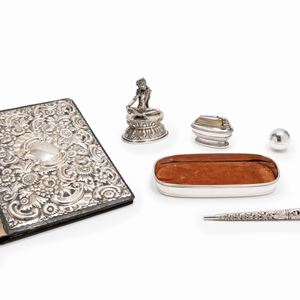 Six silver and silver plated metal objects