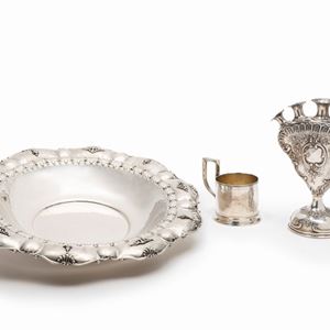 Three silver objects, Moscow, Germany and Italy 19th-20th Century