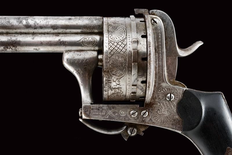 Raro Revolver a Spillo Lefaucheux a Diciotto Colpi